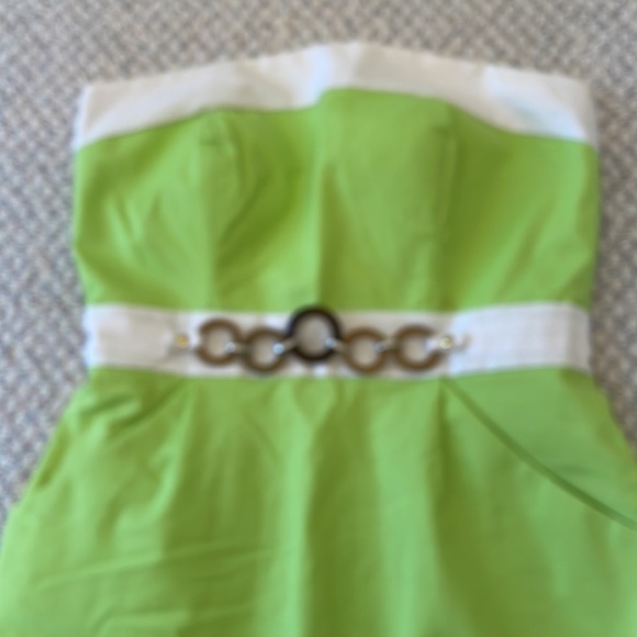 Lime color dress - Picture 2 of 4